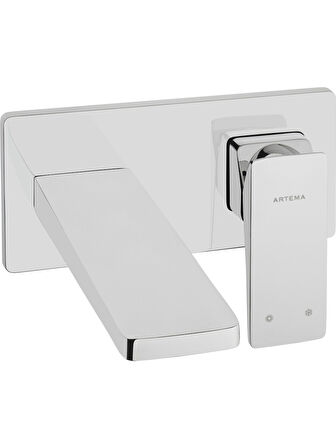 Vitra A42394 Brava Krom Sıva Üstü Ankastre Lavabo Bataryası