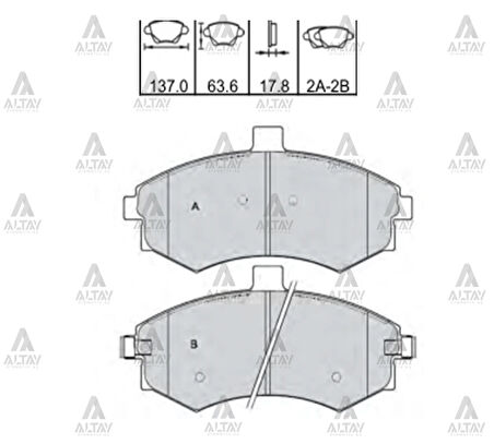 FREN BALATA ELANTRA 2001-2003 / GETZ 08 DİZEL / MATRIX 2006-2011 / SONATA 2.4 ÖN 58101 2DA31