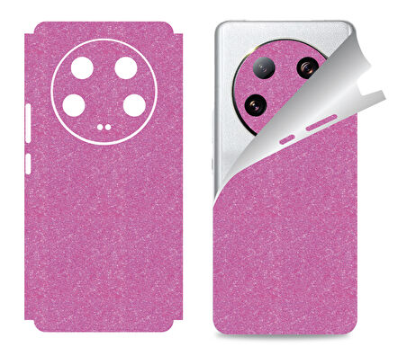 Xiaomi Mi 13 Ultra için uyumlu 360 full arka ve yan kaplama koruma sticker SİMLİ PEMBE