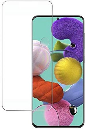 Samsung Galaxy A51 ile Uyumlu Ekran Koruyucu Şeffaf Temperli Kırılmaz Cam Ekran Koruyucu