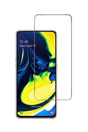 Samsung Galaxy A80 ile Uyumlu Ekran Koruyucu Şeffaf Temperli Kırılmaz Cam Ekran Koruyucu