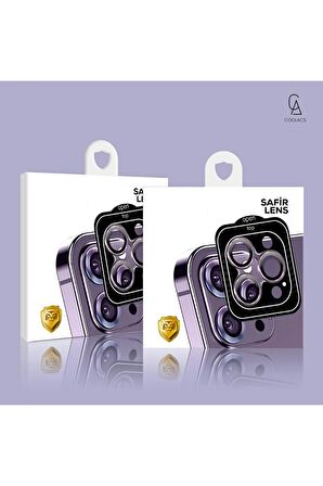 Apple iPhone 15 Plus Uyumlu Yüksek Çözünürlüklü Safir Damla Kamera Lens Koruyucu Yeşil