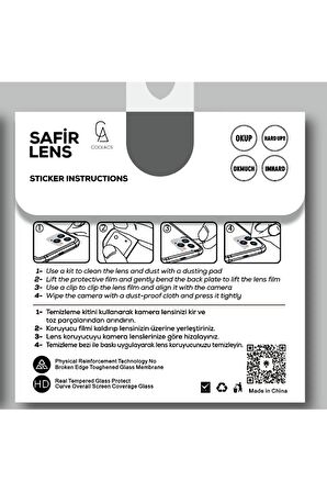 Apple iPhone 15 Plus Uyumlu Yüksek Çözünürlüklü Safir Damla Kamera Lens Koruyucu Sarı