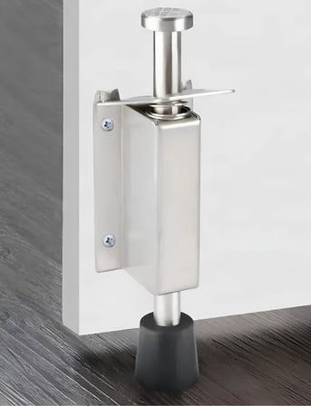 Paslanmaz Basmalı Kapı Stoperi - Freni - Inox Kapı Sabitleyici Tutucu