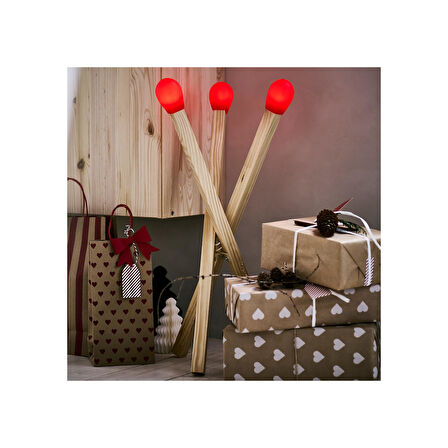 LED'li dekoratif aydınlatma, ahşap, 67 cm