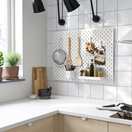 Çok amaçlı pano parçası, beyaz, 7 adet