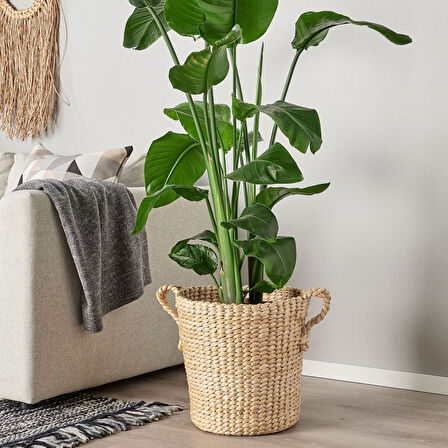 Rattan saksı, muz lifi, 32 cm