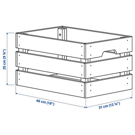 Kutu, çam, 46x31x25 cm