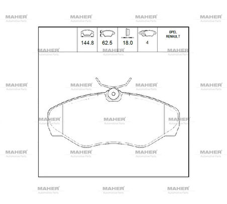 FREN BALATA TRAFIC 2 2001-2014 / VIVARO 2002-2014 / VIVARO 2006-2014 ÖN 7701050914