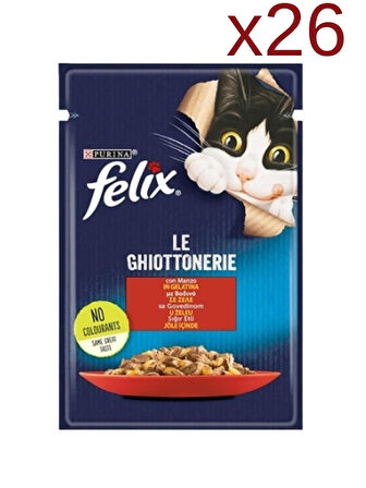 Felix Kedi Maması 85Gr Yaş Sığır Eti 26'Lı