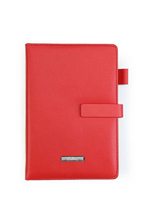 Yumuşak Deri Mıknatıslı Kırmızı Defter