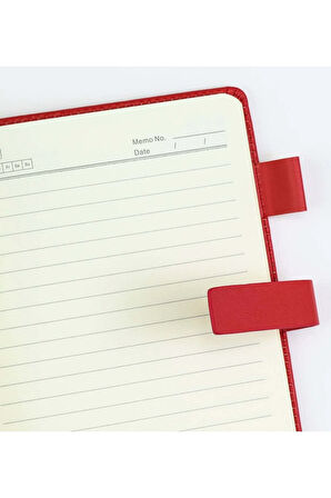 Yumuşak Deri Mıknatıslı Kırmızı Defter