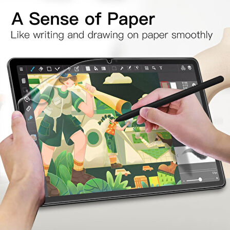 Xiaomi Redmi Pad SE 8.7 Inç ile Uyumlu Paperlike Kağıt Hissi Yazım Çizim Ekran Koruyucu Film