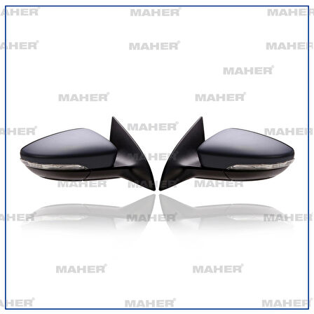 AYNA DIŞ DİKİZ PASSAT CC 2009-2017 ELEKTRİKLİ, ISITMALI, ASTARLI, KATLANIR, YAN-ALT LAMBALI SAĞ 3C8857508BF9B9