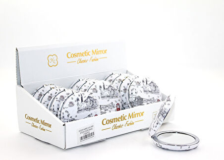 Taşlı İstanbul Tasarımı El Aynası Kalın Model 7