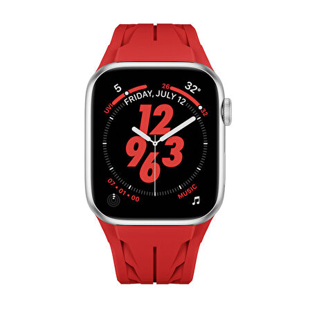 Apple Watch Series 7/8/9 45mm Uyumlu Yüksek Kalite TPU Silikon Kordon Kayış