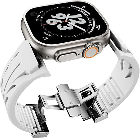 Apple Watch Ultra / Watch Ultra 2 49mm Uyumlu Yüksek Kalite TPU Silikon Kordon Kayış