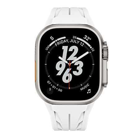 Apple Watch Ultra / Watch Ultra 2 49mm Uyumlu Yüksek Kalite TPU Silikon Kordon Kayış