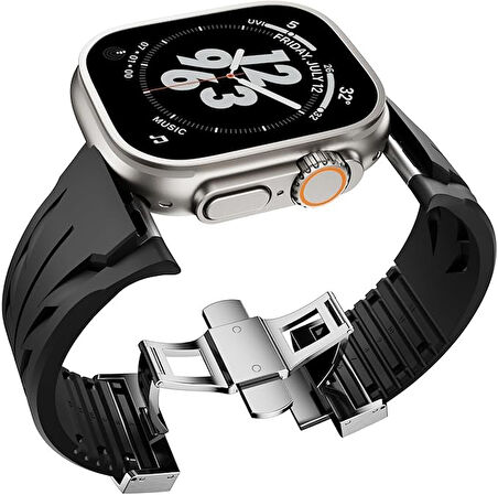 Apple Watch Ultra / Watch Ultra 2 49mm Uyumlu Yüksek Kalite TPU Silikon Kordon Kayış