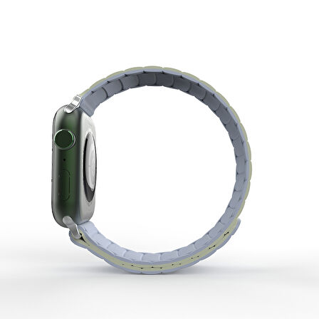Apple Watch Series 7/8/9 41mm Uyumlu Strap Manyetik Mıknatıslı Silikon Kordon Kayış