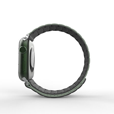 Apple Watch 4-5-6-SE 1.Nesil 44mm Uyumlu Strap Manyetik Mıknatıslı Silikon Kordon Kayış