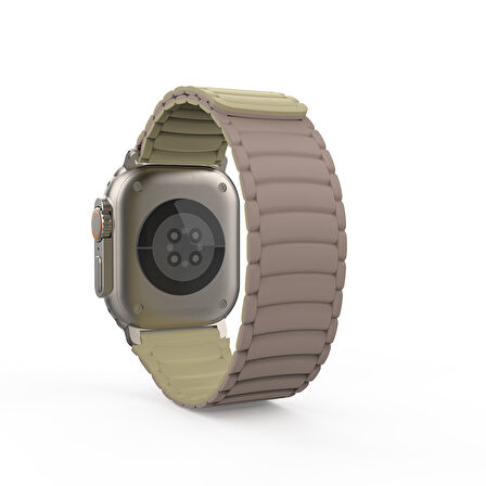Apple Watch Ultra / Watch Ultra 2 49mm Uyumlu Strap Manyetik Mıknatıslı Silikon Kordon Kayış