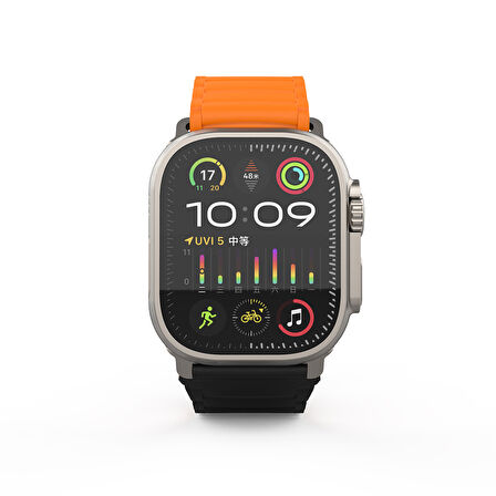 Apple Watch Ultra / Watch Ultra 2 49mm Uyumlu Strap Manyetik Mıknatıslı Silikon Kordon Kayış