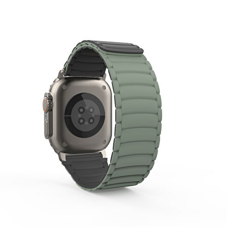 Apple Watch Ultra / Watch Ultra 2 49mm Uyumlu Strap Manyetik Mıknatıslı Silikon Kordon Kayış