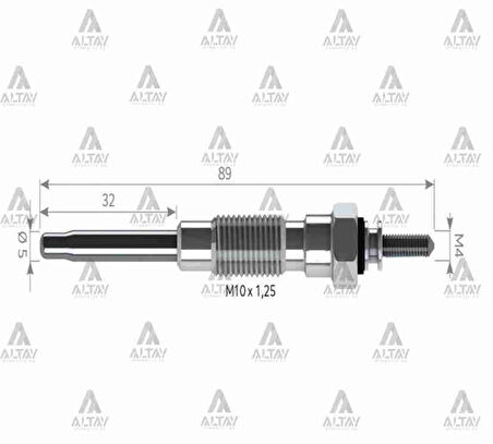 KIZDIRMA BUJİSİ (ISITMA) HILUX PICKUP / HIACE 115. 19850 54090 (10 ADET)