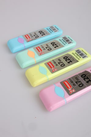 x Dekomus Pastel Touch Collection "2 Adet" 120'li 0.7 Mm 2b Uç Seti "Dekomus Cep Defteri Hediyeli"