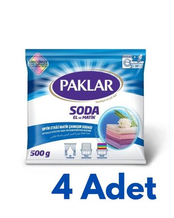 Paklar Soda Matik Toz Deterjan 500 gr 4 Adet