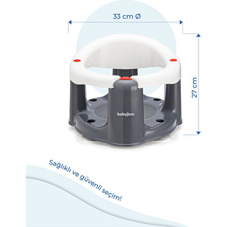 Babyjem Önden Açılır Banyo & Mama Oturağı 636 Beyaz