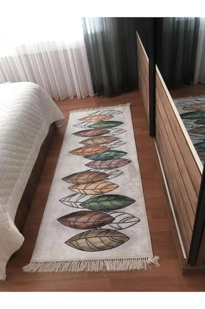 Yolluk Halı – Kaymaz Tabanlı, Yıkanabilir, Yumuşak Dokulu, Şık ve Dayanıklı Tasarım (sonbah