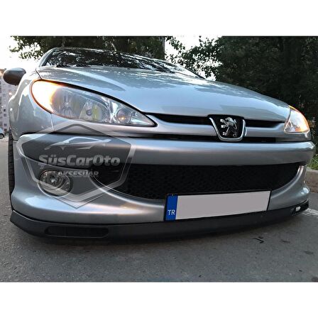 Peugeot 206 206+ 1998-2012 Uyumlu Üniversal Laguna Lip Esnek Ön Lip 2 Parça Tampon Altı Dil Karlık Ön Ek