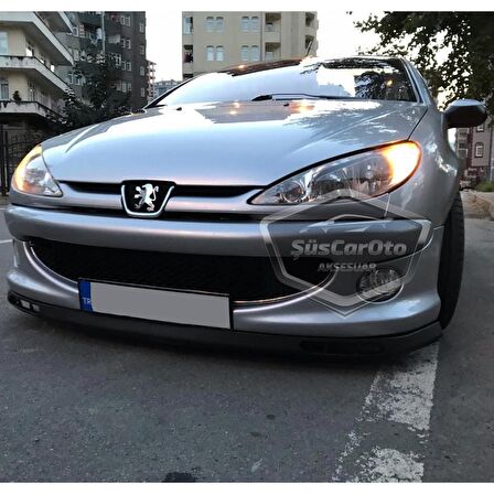 Peugeot 206 206+ 1998-2012 Uyumlu Üniversal Laguna Lip Esnek Ön Lip 2 Parça Tampon Altı Dil Karlık Ön Ek