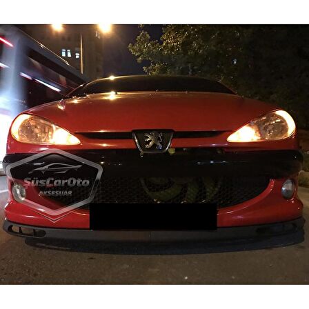 Peugeot 206 206+ 1998-2012 Uyumlu Üniversal Laguna Lip Esnek Ön Lip 2 Parça Tampon Altı Dil Karlık Ön Ek