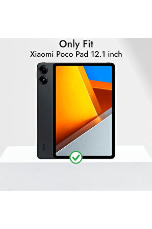 Xiaomi Poco Pad 12.1 inç ile Uyumlu Tam Koruma Nano Esnek Tablet Kırılmaz Ekran Koruyucu