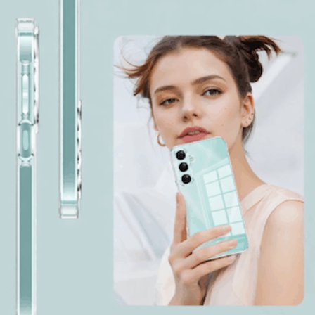 Samsung Galaxy A57 ile Uyumlu Kılıf Şeffaf Kamera Korumalı Esnek Silikon Telefon Kılıfı Kapak