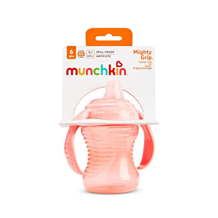 Munchkin Might Grip Alıştırma Bardağı, 237ml,6ay+1 Adet ,PEMBE