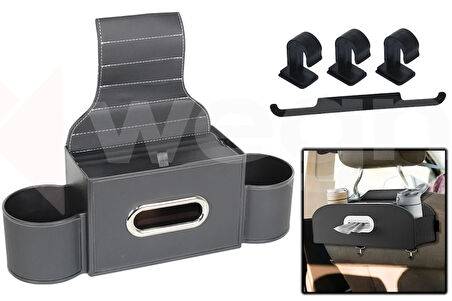 ARAÇ İÇİ KOLTUK ARKASI ORGANİZERİ SİYAH AKSESUAR