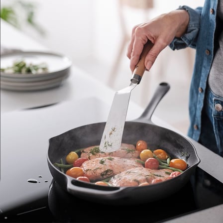 Spatula, Paslanmaz Çelik-Kayın, 30 cm