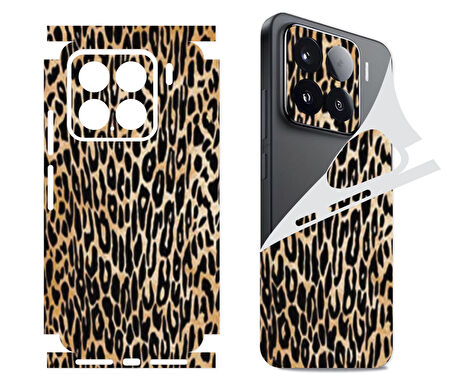 Xiaomi Mi 14T Pro için uyumlu 360 full arka kaplama koruma sticker- KADİFE LEOPAR