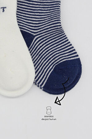 Bistyle 3'Lü Penye Soket Çorap BS10110 İndigo