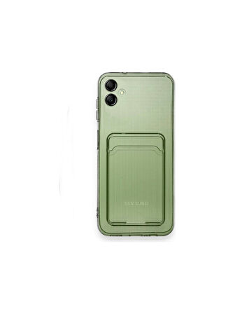 Samsung Galaxy A06 Uyumlu Kılıf Kartlık Bölmeli Arkası Şeffaf Soft Dayanıklı Kılıf Kapak