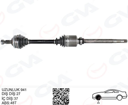 KOMPLE AKS SAG ON FIAT SCUDO 220P 1.9 TD 1996-2006 ABSLI 9626083880 9617408280 9617408288