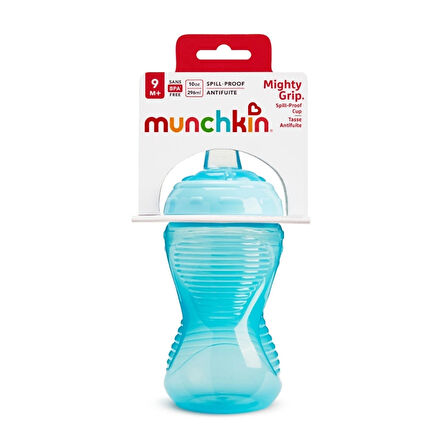 Munchkin Might Grip Alıştırma Bardağı, 266ml,12ay+  1 Adet,MAVİ