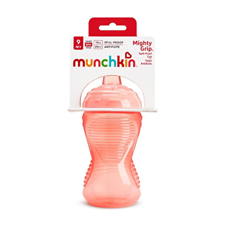 Munchkin Might Grip Alıştırma Bardağı, 266ml,12ay+ 1 Adet,PEMBE 