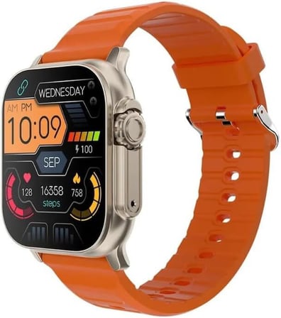 Yeni nesil 49mm akıllı saat telefon destekli tüm telefonlara uyumlu geniş ekran 2 kordon hediyeli