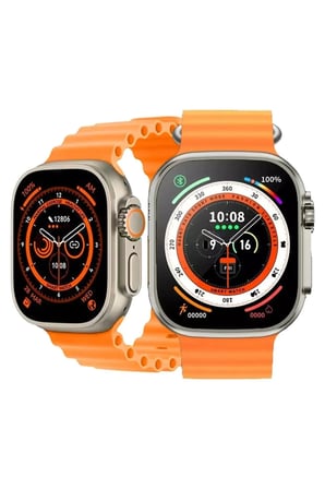 Yeni nesil 49mm akıllı saat telefon destekli tüm telefonlara uyumlu geniş ekran 2 kordon hediyeli