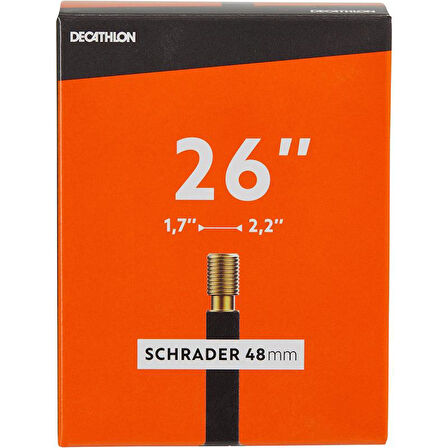 26 × 1,7/2,2 - 48 mm İç Lastik Schrader Valf Uyumlu